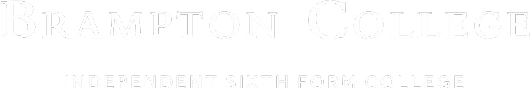 Brampton College logo - white