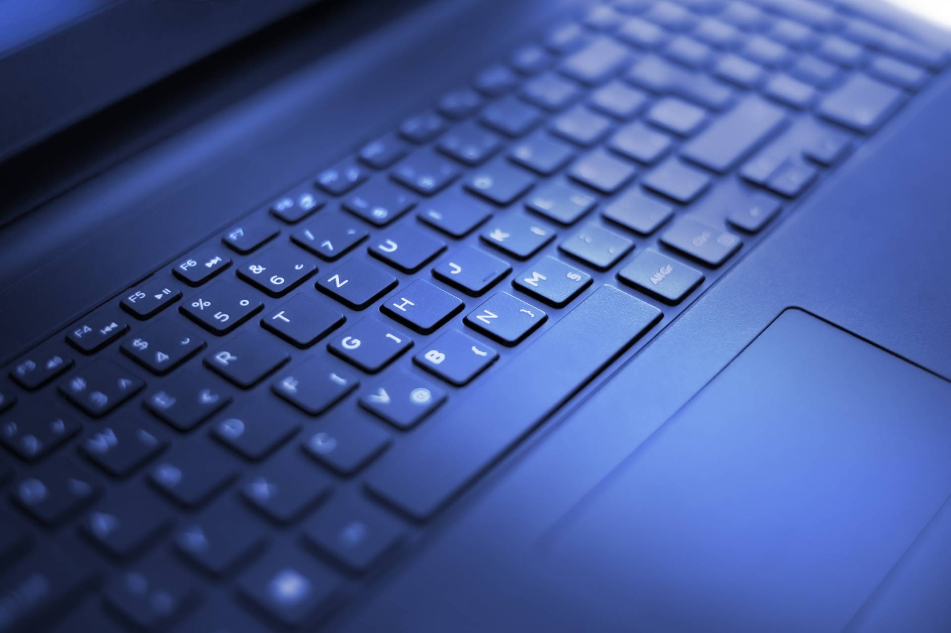 Photograph of a laptop keyboard