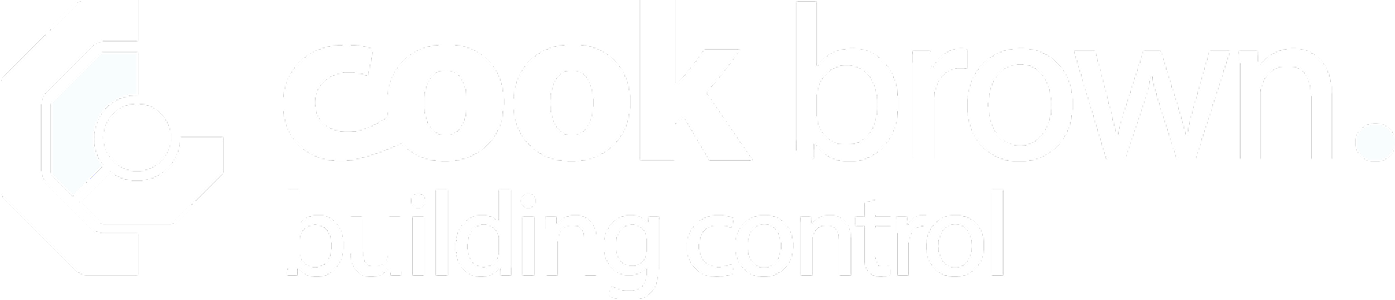Cook Brown Building Control logo - white