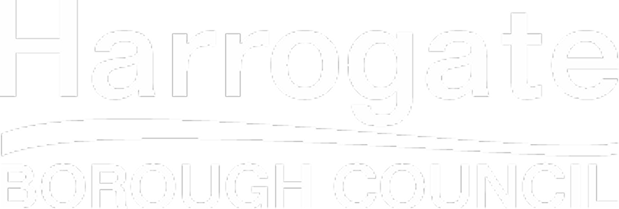 Harrogate Council logo - white