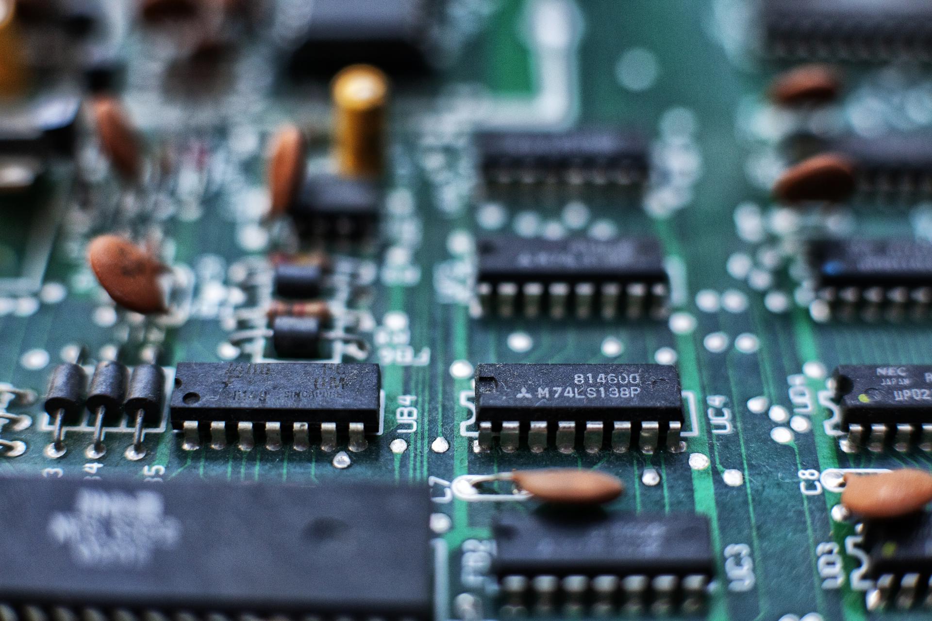 Photograph of computer chips