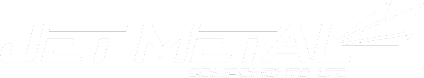 Jet Metal logo - white