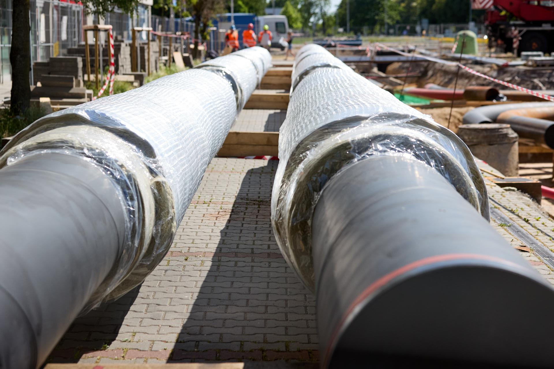 Photograph of thermal insulation pipes