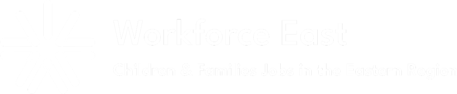 Workforce East logo - white