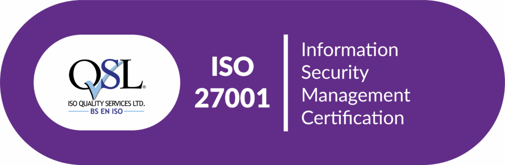 QSL logo showing ISO 27001 Quality Management Certification